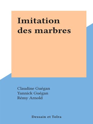 cover image of Imitation des marbres
